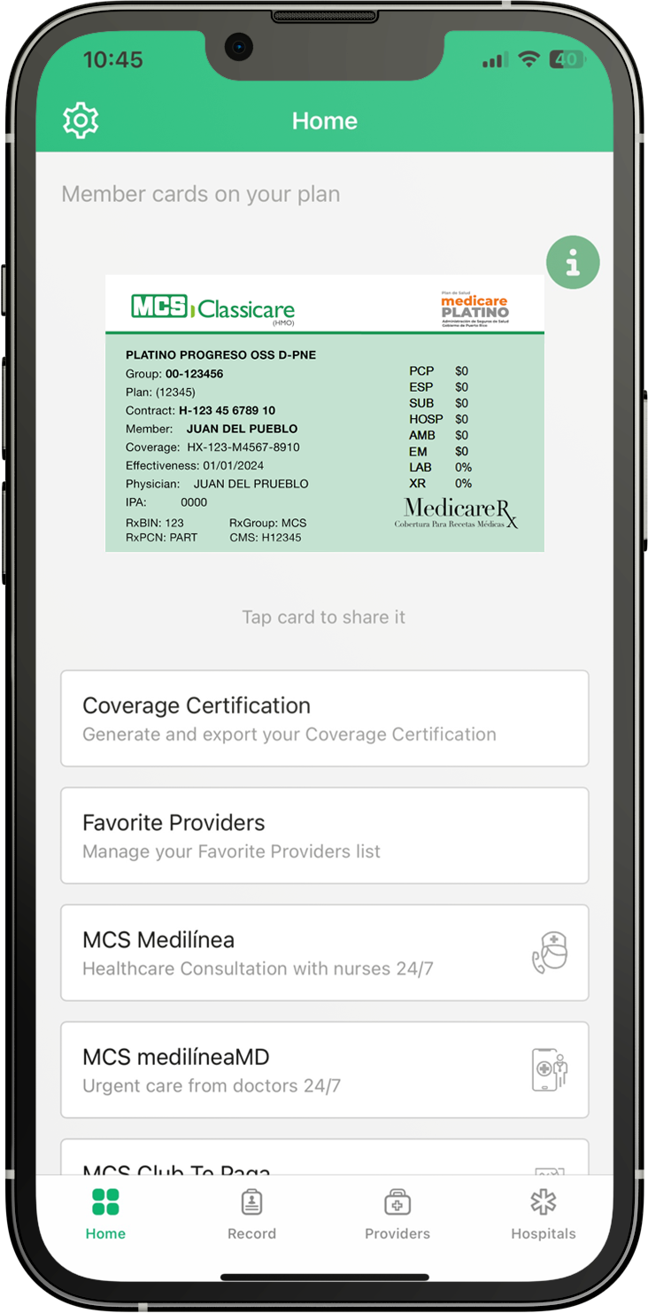 MCS Life App Screenshot